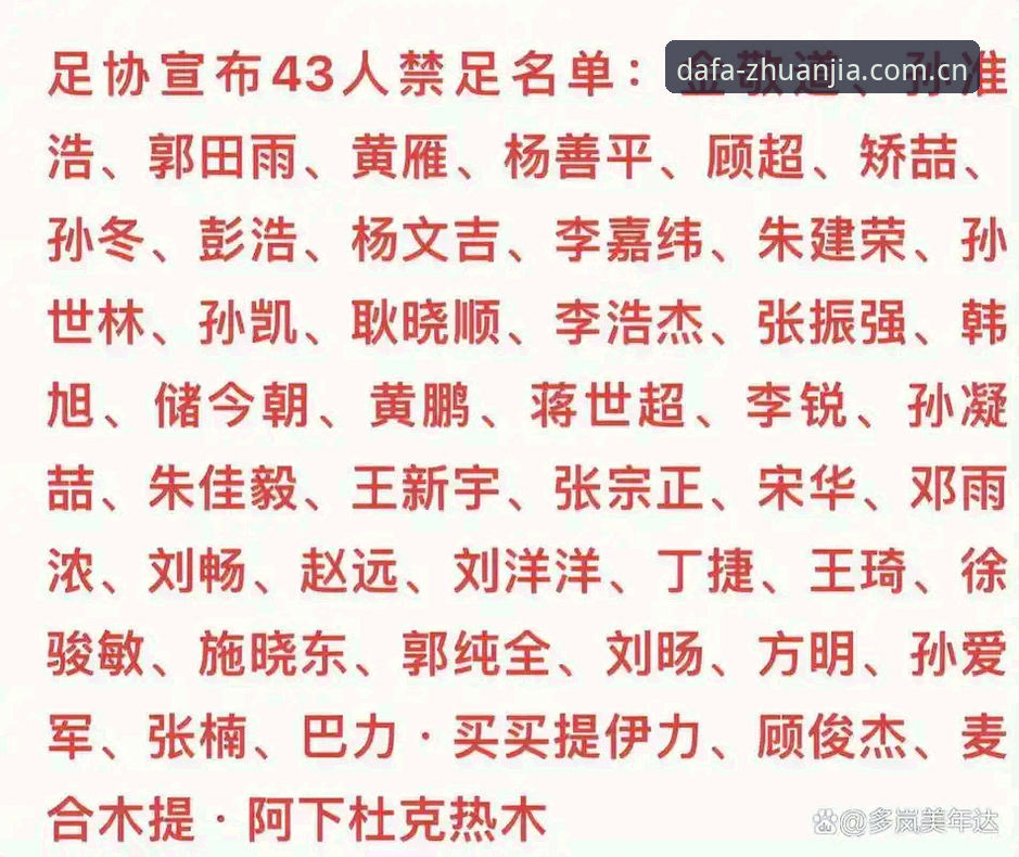 终身禁足与五年禁足：大发体育官网老用户看足协第三批罚单差在哪